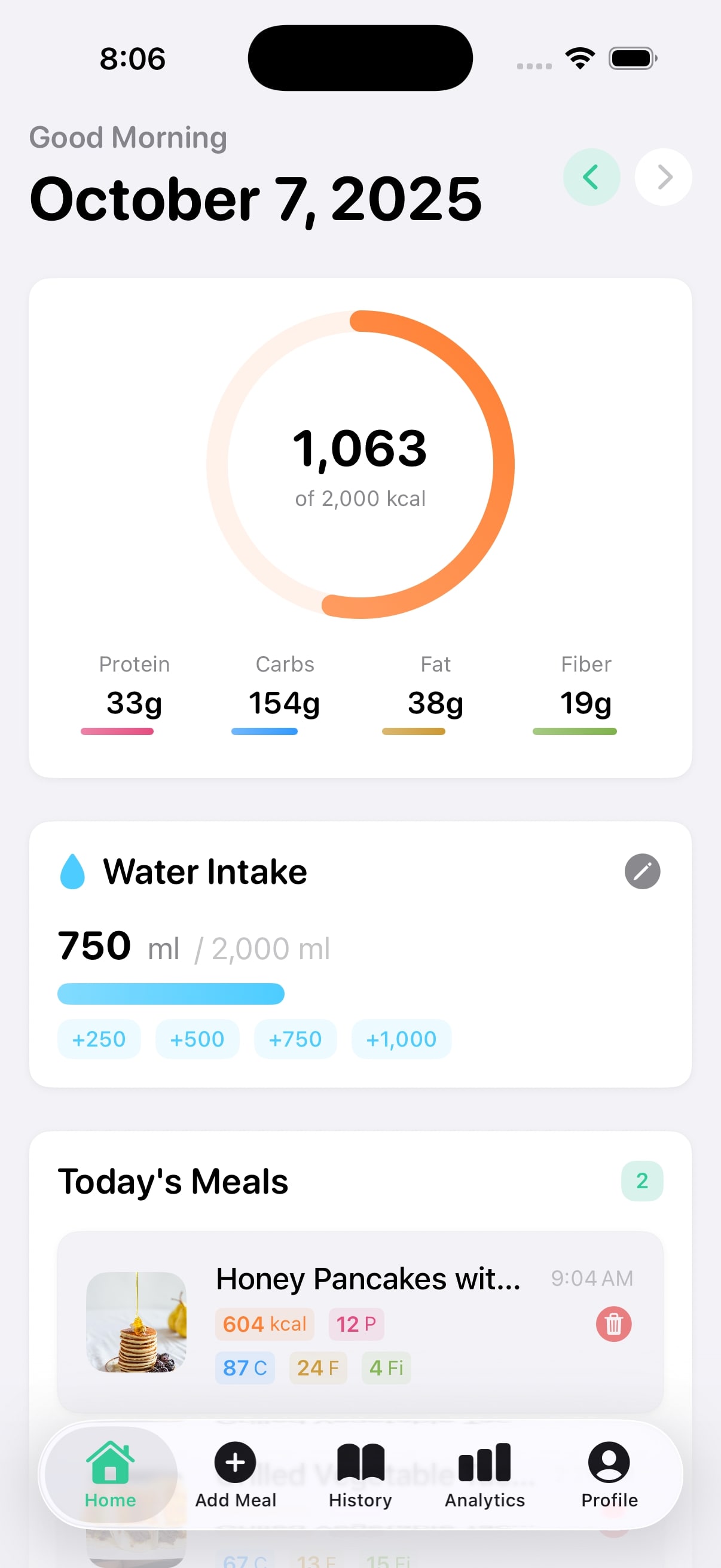 Nutrido App Interface